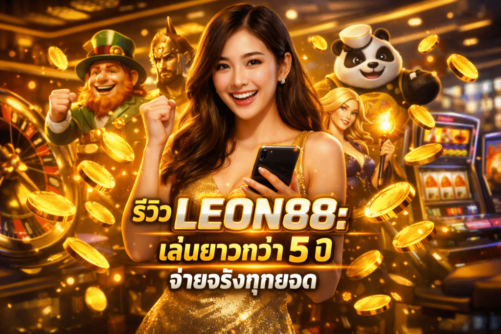 รีวิว LEON88 เล่นยาวกว่า 5 ปี จ่ายจริงทุกยอด